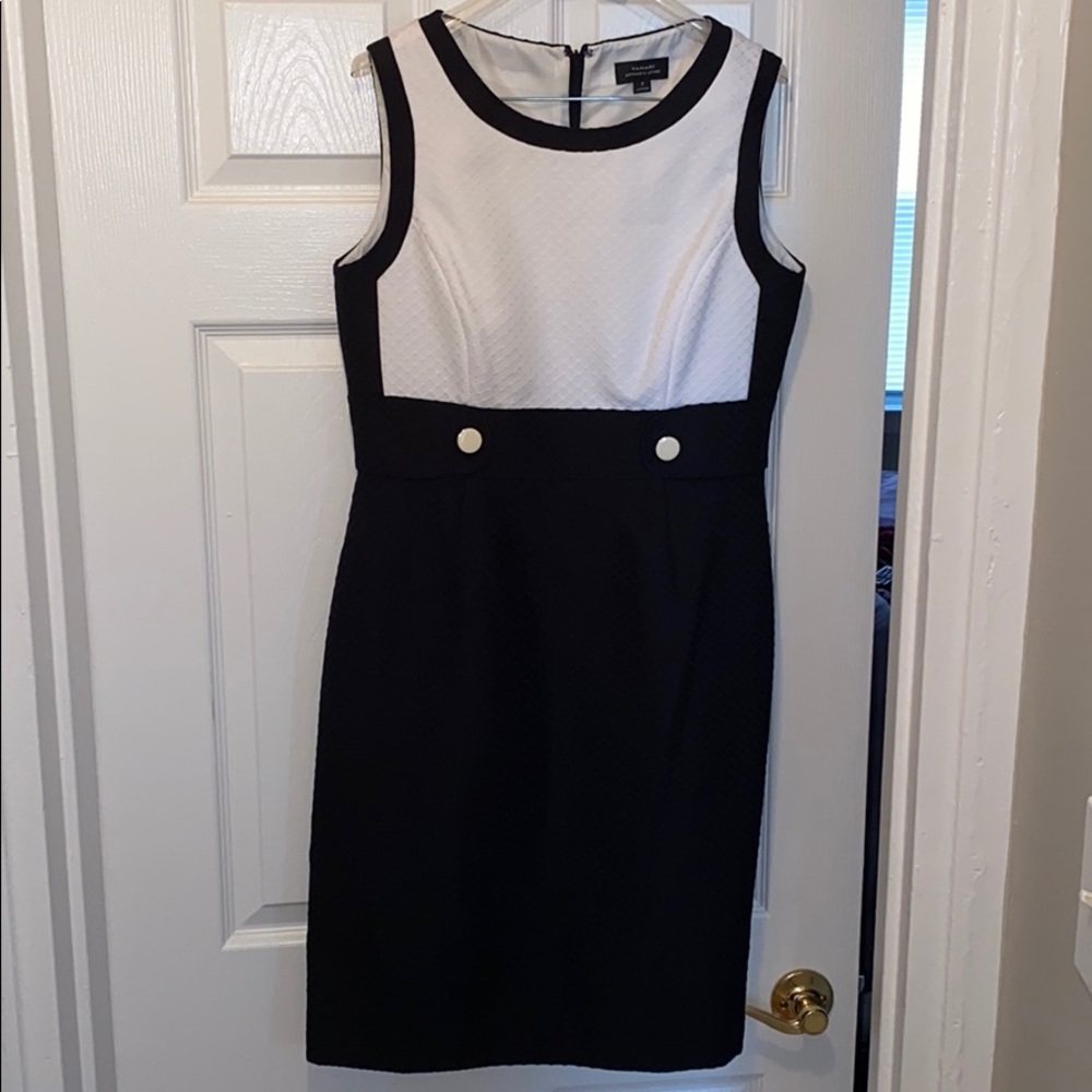 Women’s black and white Tahari dress